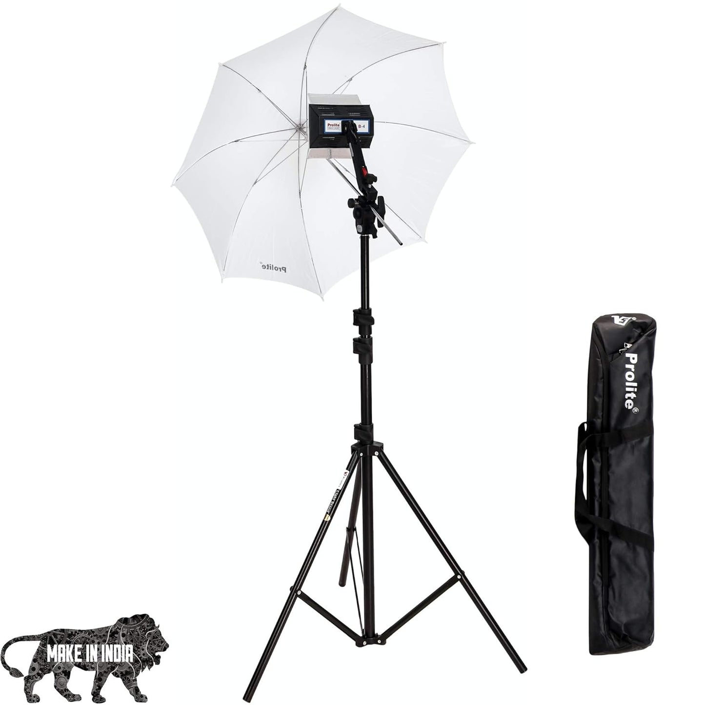 Prolite Studio B4 Continuous Video Light Kit – 1000W Halogen, 9 ft Stand, Umbrella, Carry Bag for Photography & Videography
