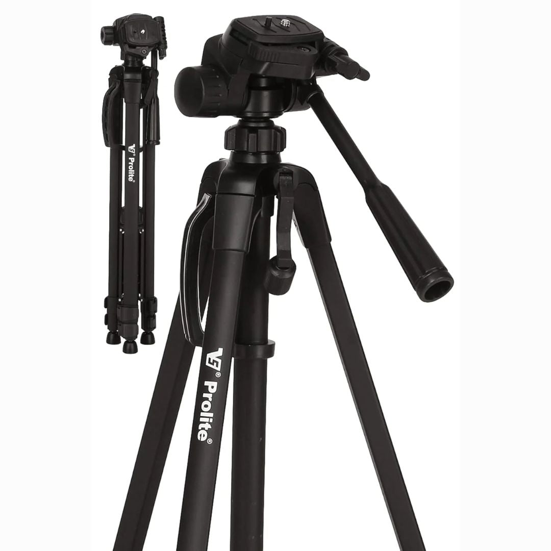Prolite PL 810-HW Tripod with Mobile Holder & Carry Bag | Use with Video Camera, DSLR Camera, Mobile | Max Height: 70 inch | Payload Upto 6 kg | Portable Lightweight Aluminum Tripod