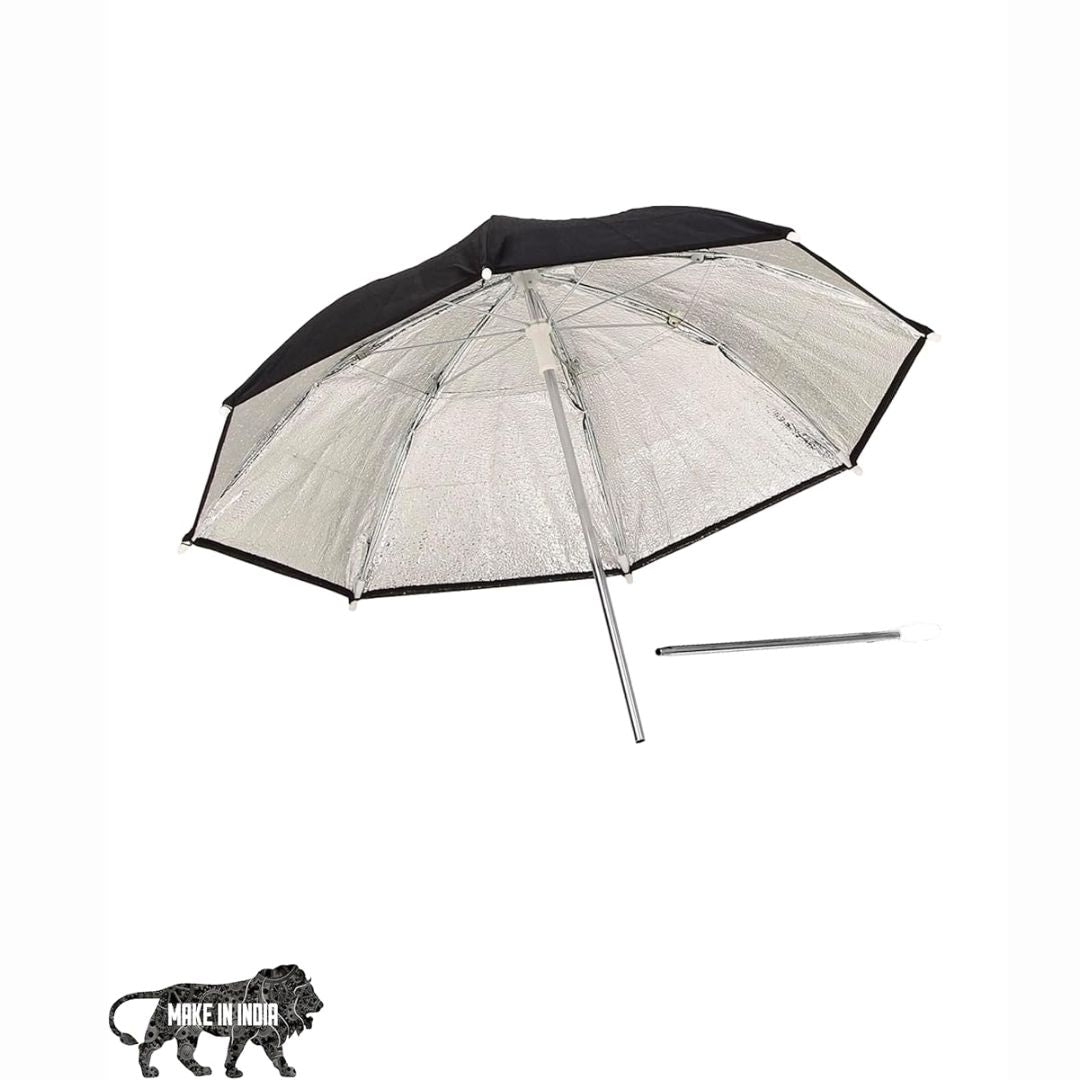 Prolite 18-Inch Black-Silver Mini-Umbrella Reflector Diffuser (Pack of 1) for Studio Photography & Videography | Metal Body | Ideal for Speedlite Flash, Umbrella Clamps, & Continuous Light (Sungun, Porta)
