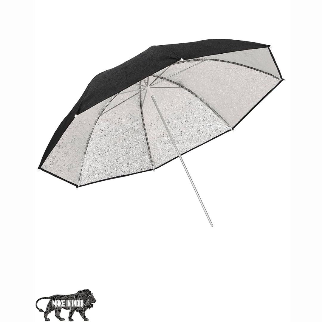 Prolite 36-Inch Black-Silver Umbrella Reflector Diffuser (Pack of 1) for Studio Photography & Videography | Metal Body | Ideal for Speedlite Flash, Umbrella Clamps, & Continuous Light (Sungun, Porta)