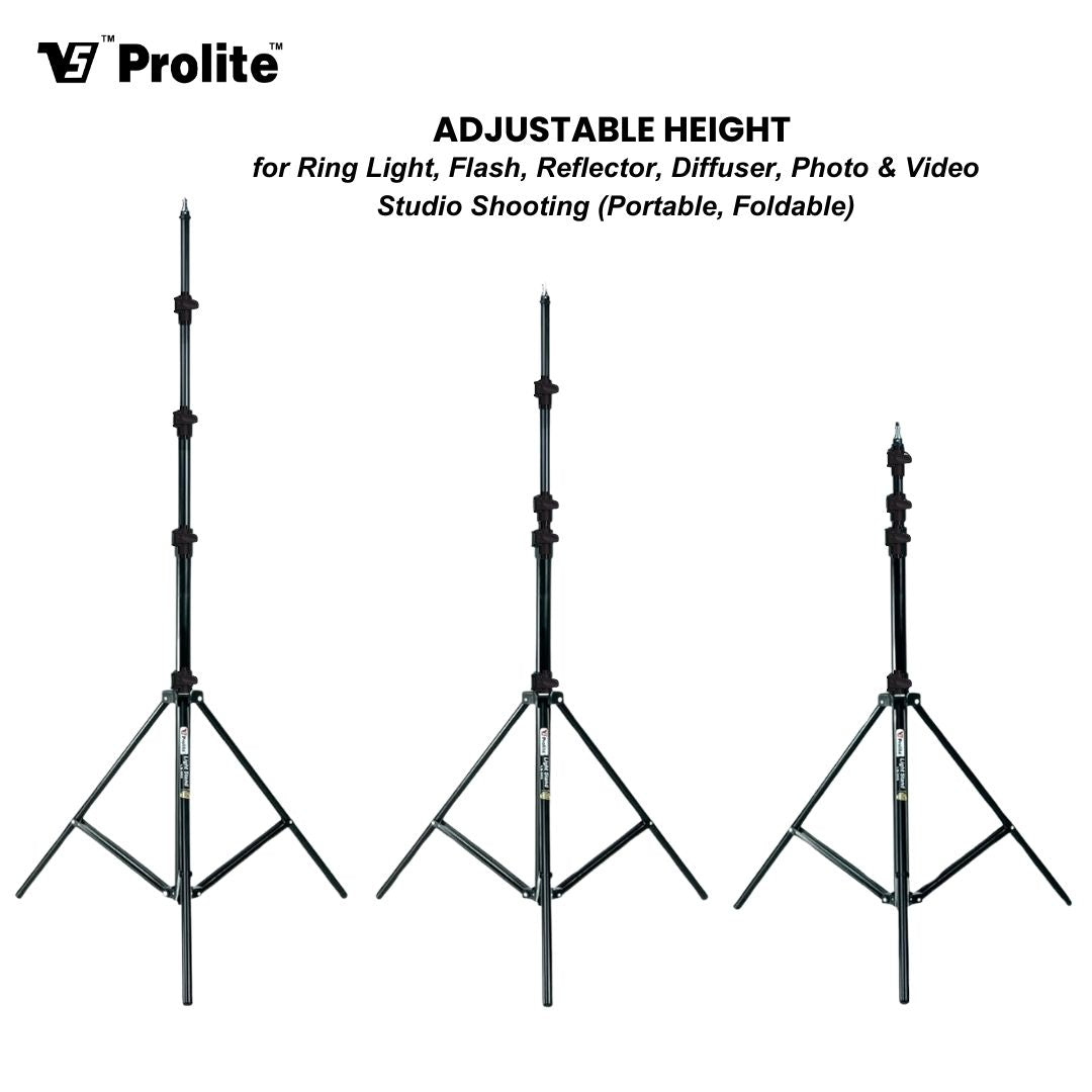 Prolite Extra-Heavy-Duty 14 feet Light Stand – Portable & Foldable Stands for COB Lights, Ring Lights, Video Lights, Flash, Reflector, Diffuser, Professional Photo & Video Studio Shooting