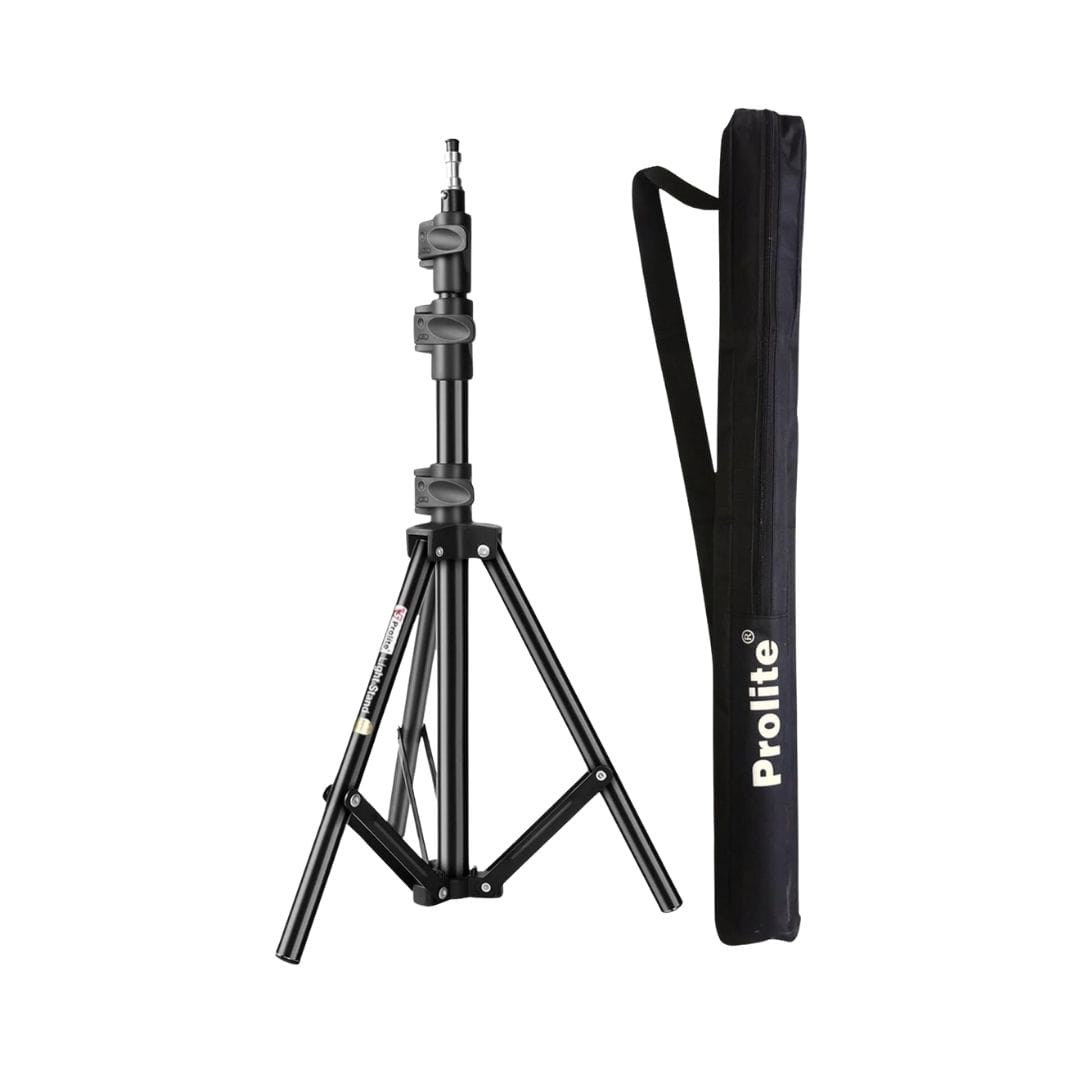 Prolite Heavy-Duty Light Stand (6 feet) for COB Lights, Ring Light, Video Lights, Flash, Reflector, Diffuser, Photo & Video Studio Shooting (Portable, Foldable with Carry Bag)