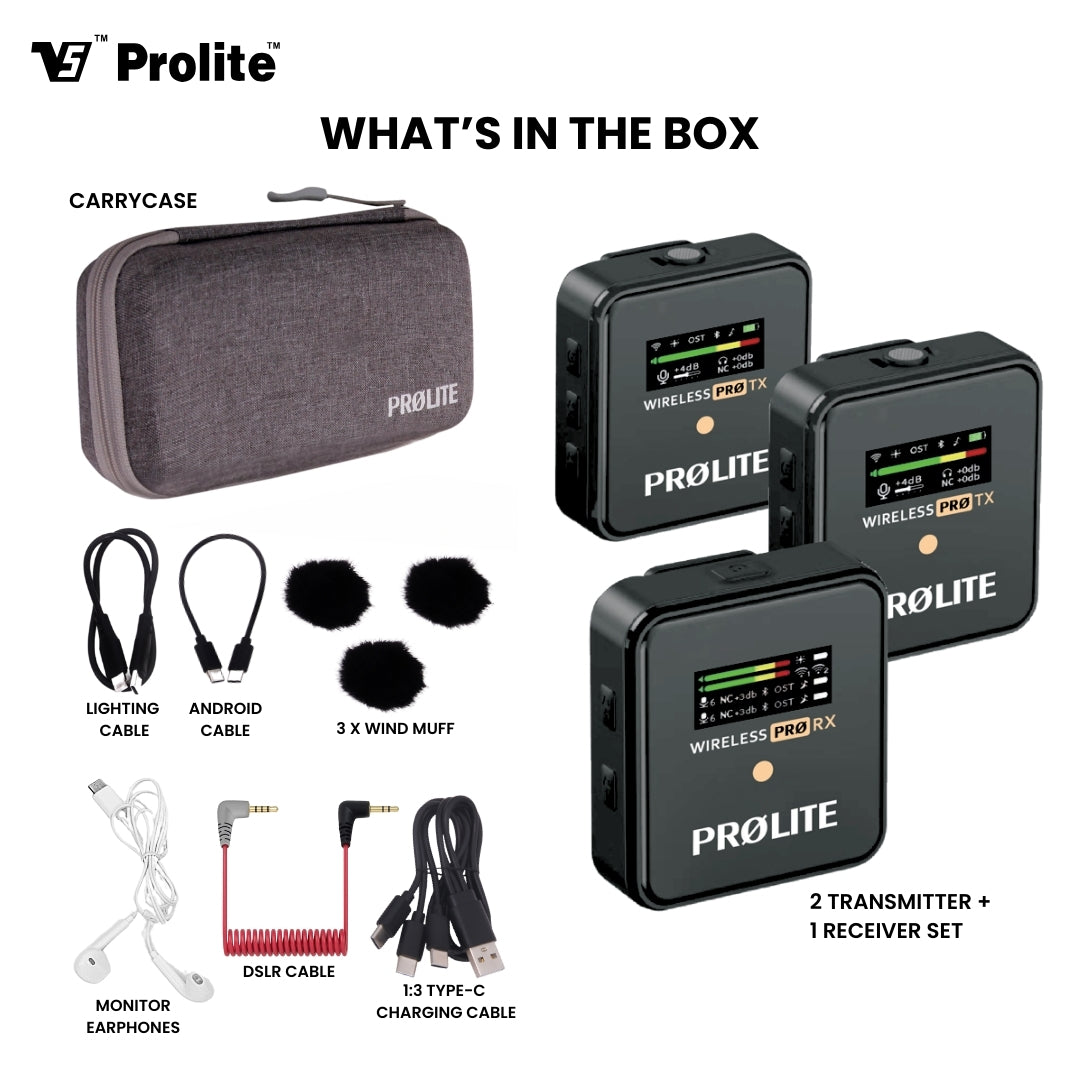Prolite Wireless Pro X1 - Dual Channel Wireless Microphone System