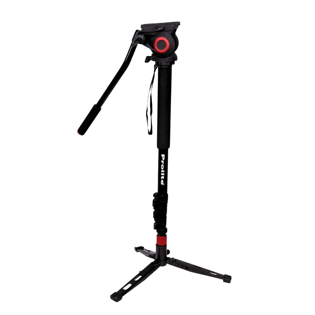 Prolite Professional Monopod 1199 Pro with Professional Metal Head |4 Sections | Screw Mount | Comfort Foam Grip | with Ball Head |for DSLR Camera Mobile GoPro | Maximum Height 1800mm | Load Capacity – 20kg