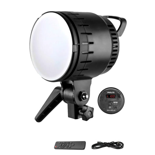 Prolite PL-115W Bi-Color COB LED Video Light – 3200K-5600K, 11500 Lux, 8 FX Modes | with Diffuser Cap, Remote & Power Cord | Studio & Wedding Photography Light